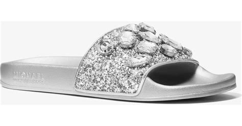 michael kors gilmore slides|michael kors gilmore jewel sandals.